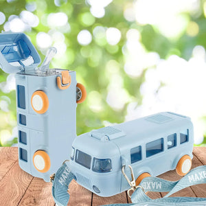 Bus-Shaped Kids Water Bottle: Leak-Proof, Fun and Ideal for School Use