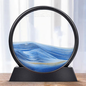 Moving 3D Sand Art Round Glass