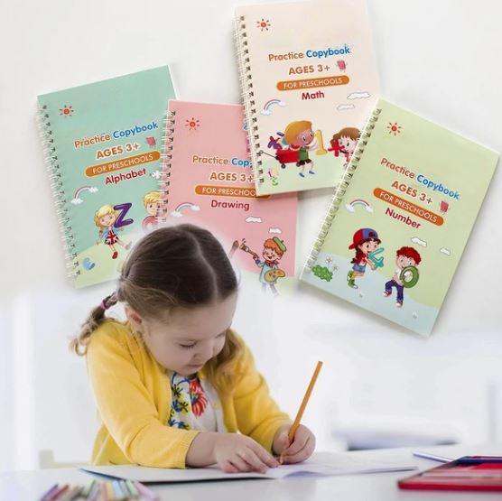 Magic Kids Reusable Writing Practice Book - Set of 4